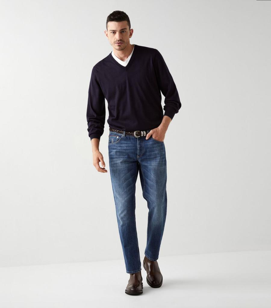 商品Brunello Cucinelli|Cashmere-Silk V-Neck Sweater,价格¥8101,第5张图片详细描述