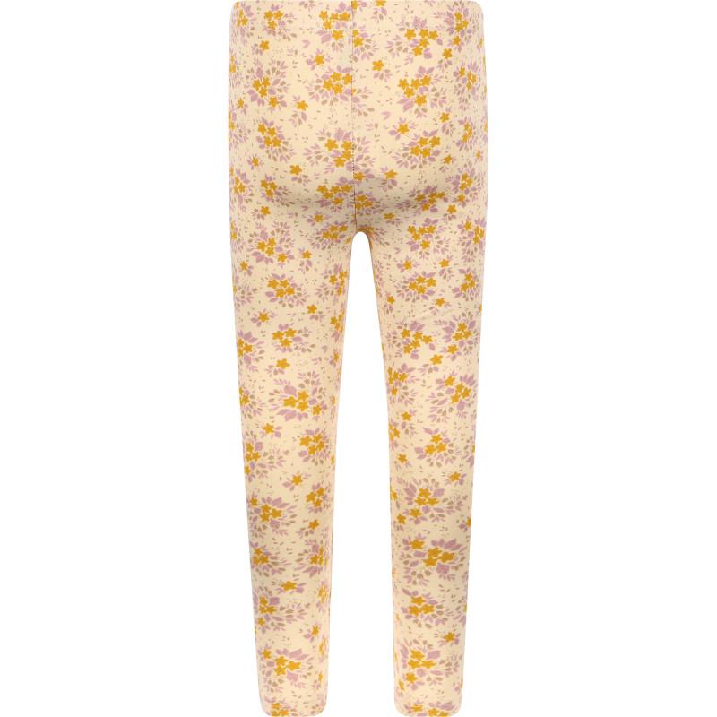 Floral print organic leggings in beige商品第2张图片规格展示