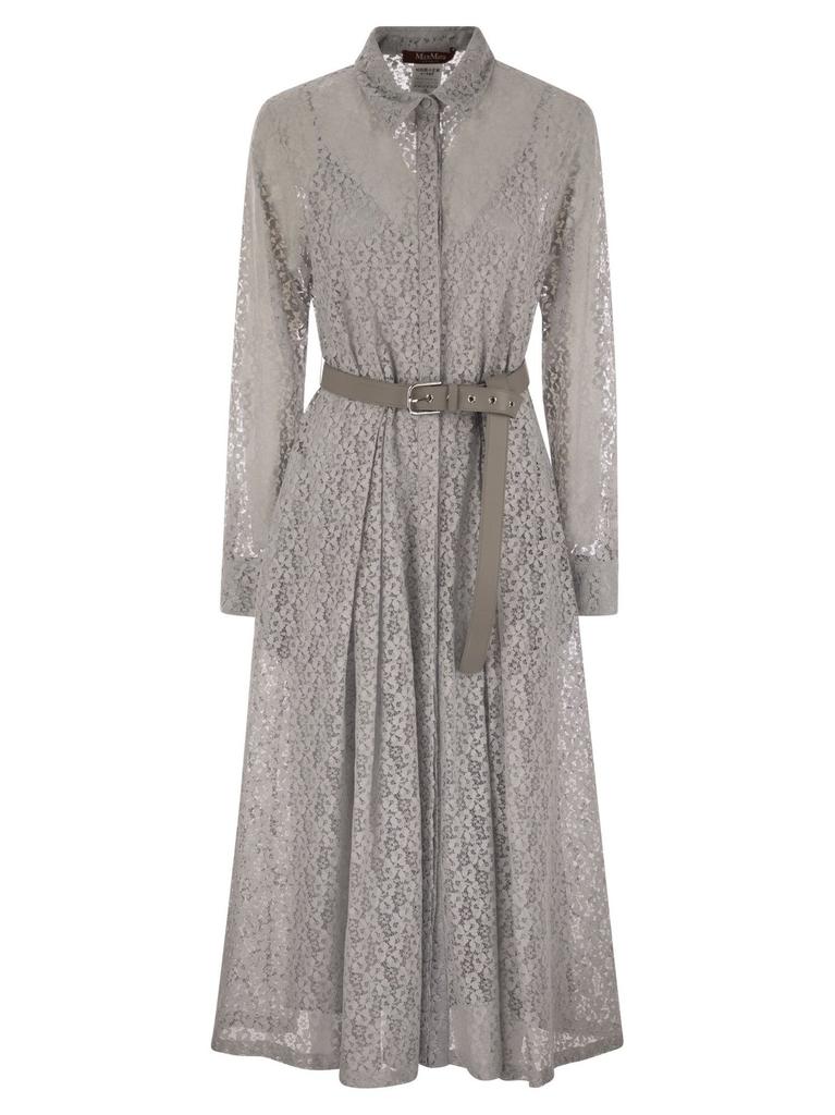 【送料&関税込】Max Mara Studio Lace Polo Dress Max Mara Max Mara Studio Canada Lace Shirt Dress - Shirts