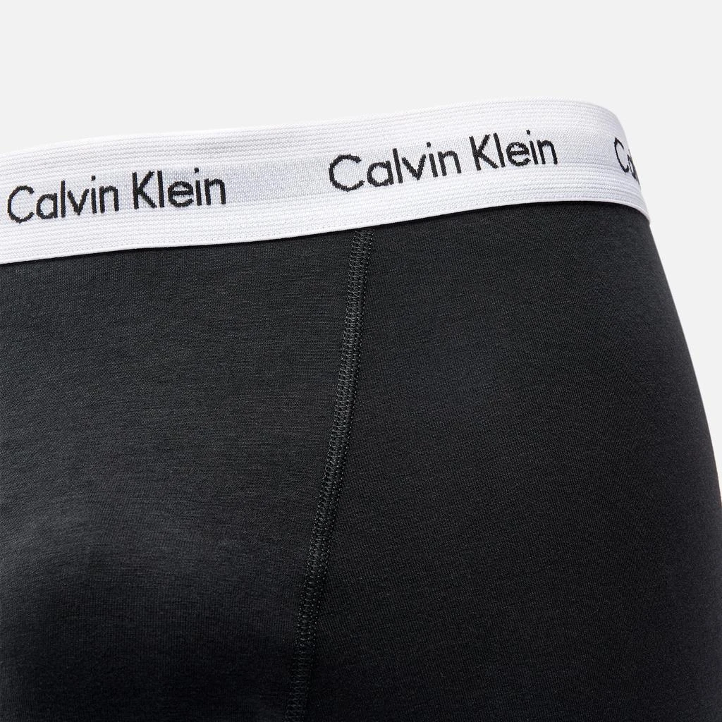 商品Calvin Klein|Men's Three-Pack Cotton-Jersey Trunks - Black,价格¥441,第4张图片详细描述