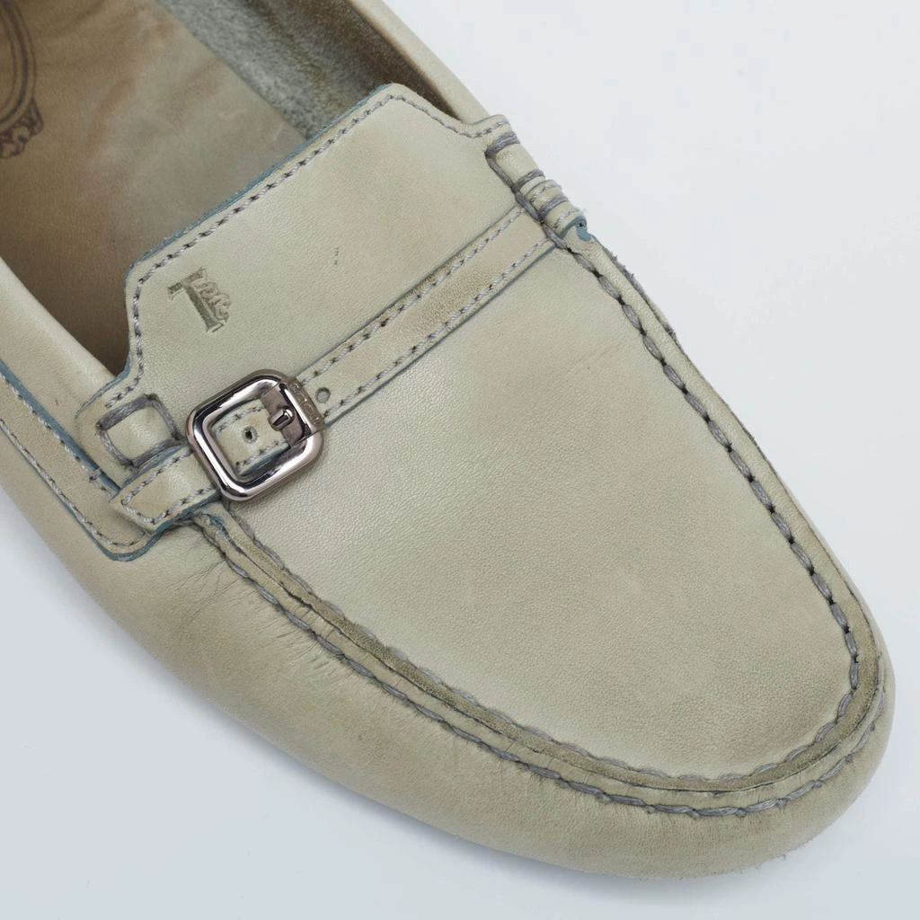 Tod's Olive Green Leather Slip On Loafers Size 39.5 商品