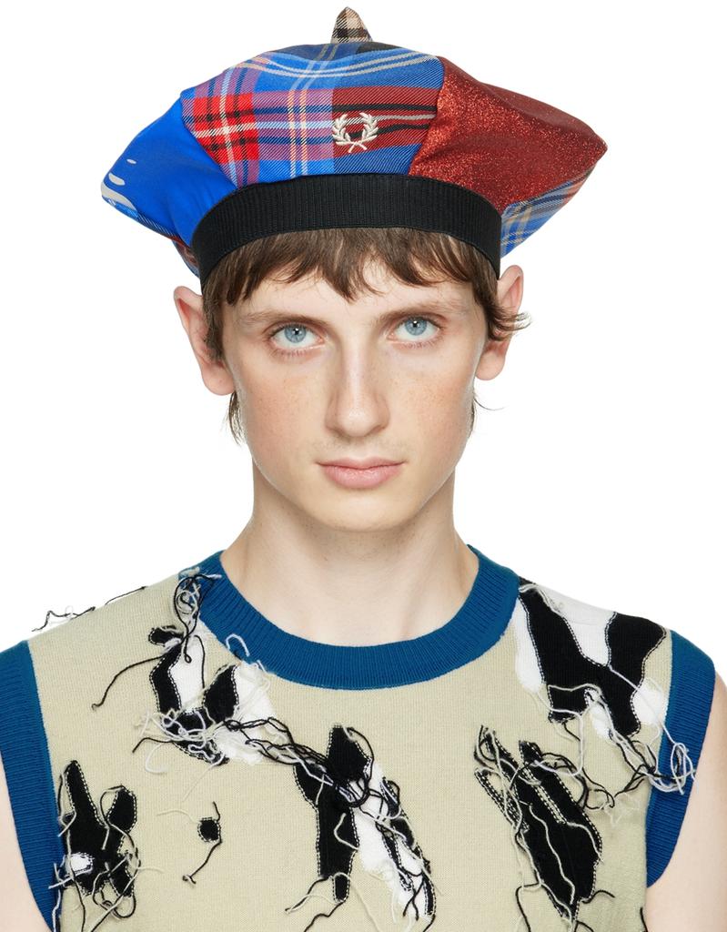 Charles Jeffrey Loverboy]Red & Blue Fred Perry Edition Beret 83