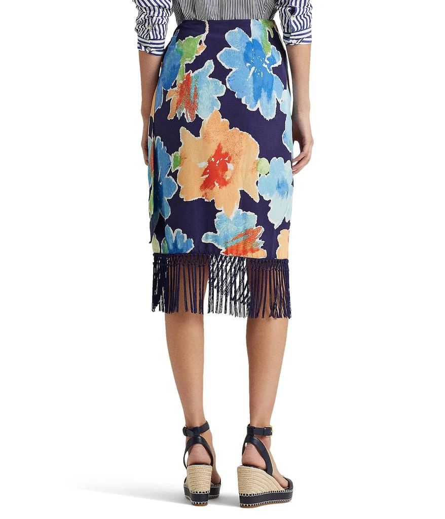 商品Ralph Lauren|Fringe-Trim Floral Crepe Skirt,价格¥1318,第2张图片详细描述
