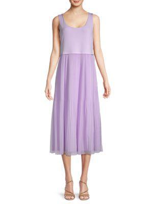 商品Calvin Klein|Solid-Hued Ruffle A-Line Midi Dress,价格¥355,第1张图片