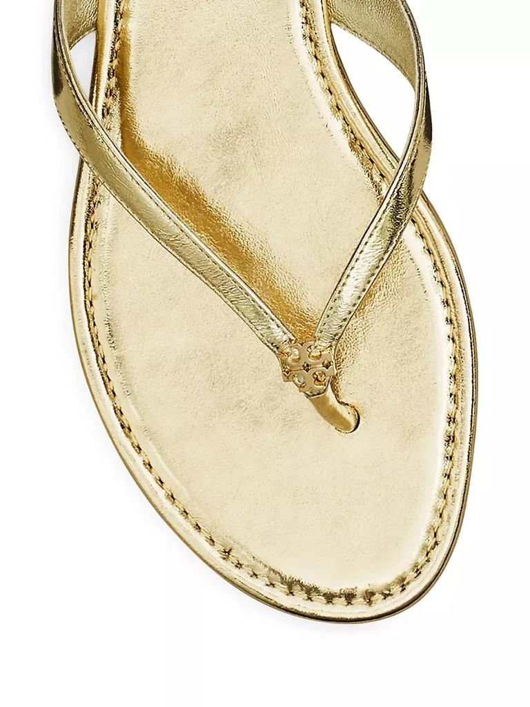 商品Tory Burch|Capri Metallic Leather Flip-Flops,价格¥1314,第3张图片详细描述