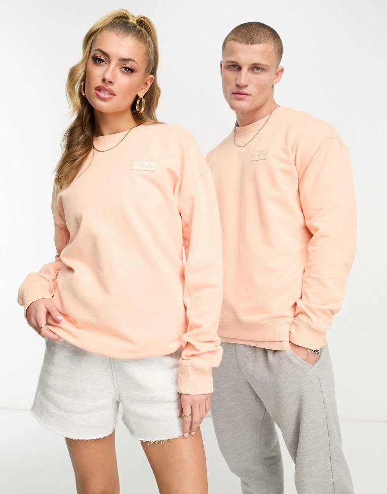 商品Fila|Fila unisex Trev sweatshirt with seam detail in apricot,价格¥295,第1张图片