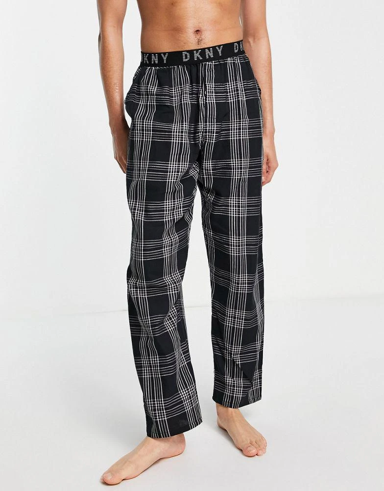 商品DKNY|DKNY Hammerheads lounge pant in black and grey check,价格¥159,第1张图片