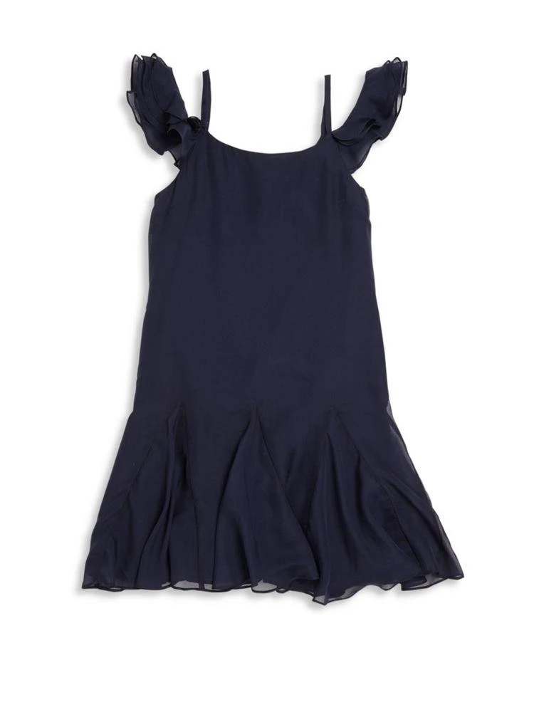 商品Ralph Lauren|Toddler's, Little Girl's, & Girl's Ruffled Silk Dress,价格¥799,第1张图片