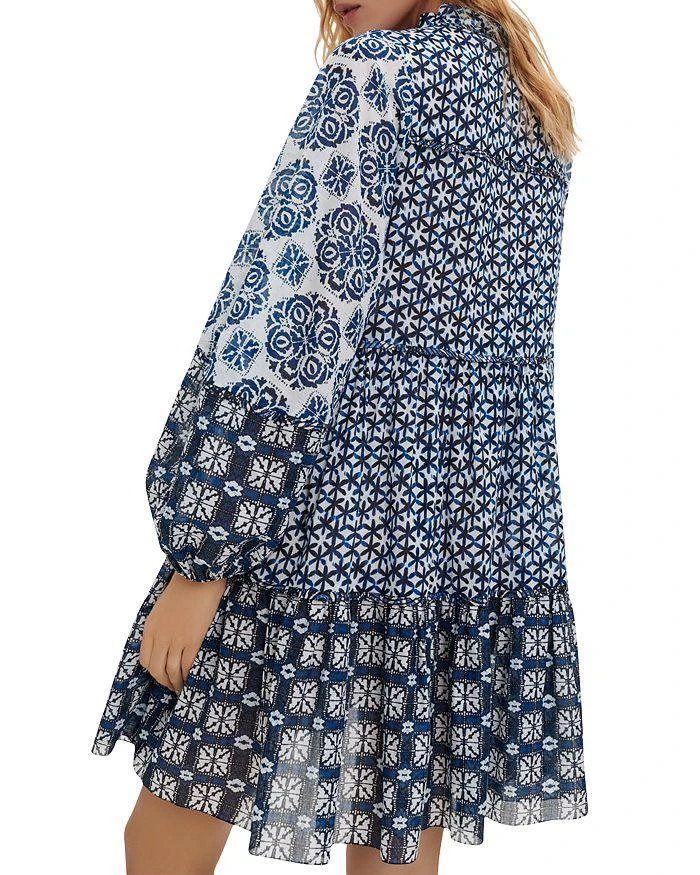 商品Maje|Renzani Mixed Print Babydoll Dress,价格¥1452,第2张图片详细描述