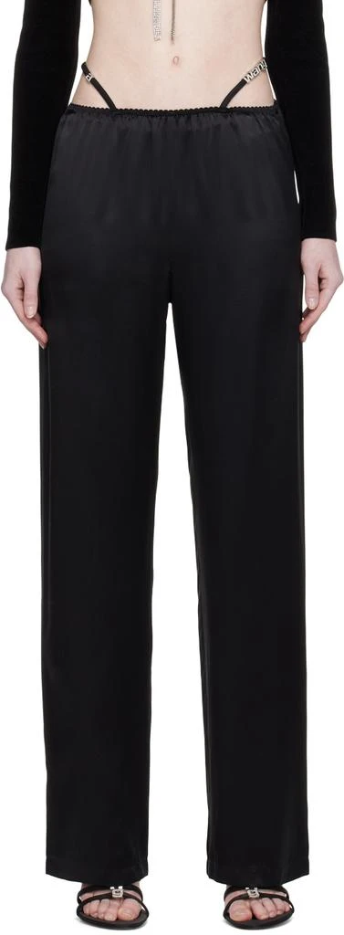 商品Alexander Wang|Black Crystal Thong Lounge Pants,价格¥1358,第1张图片