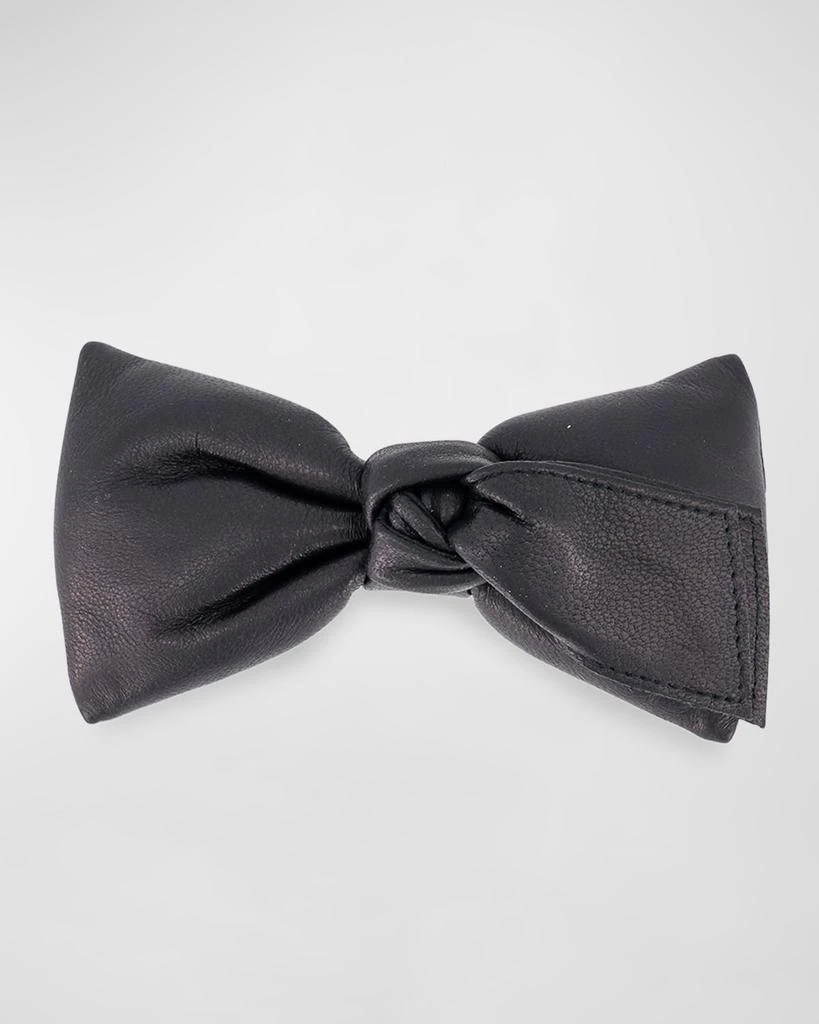 商品Alexandre de Paris|Leather Bow Barrette,价格¥1259,第1张图片