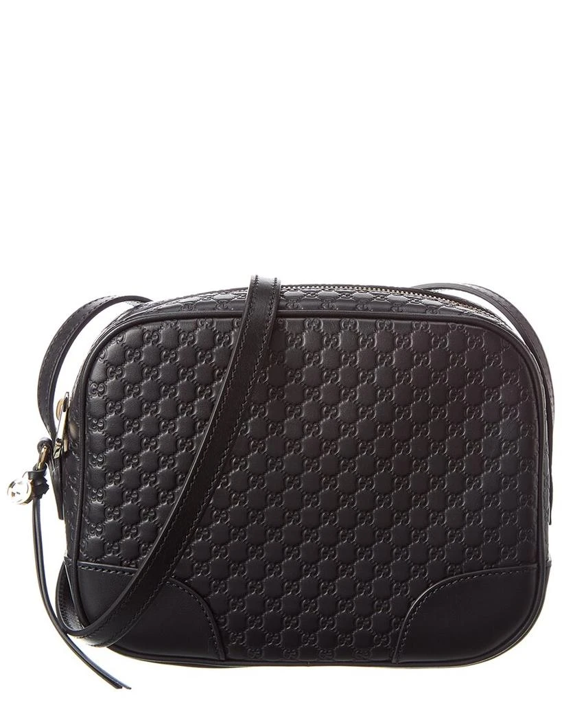 商品Gucci|Gucci GG Leather Crossbody, Black,价格¥10570,第1张图片