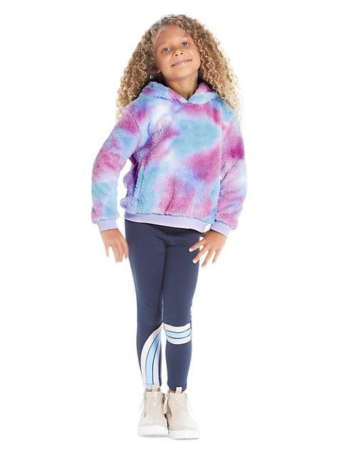 Little Girl's Tie Dye Hoodie & Leggings Set商品第5张图片规格展示