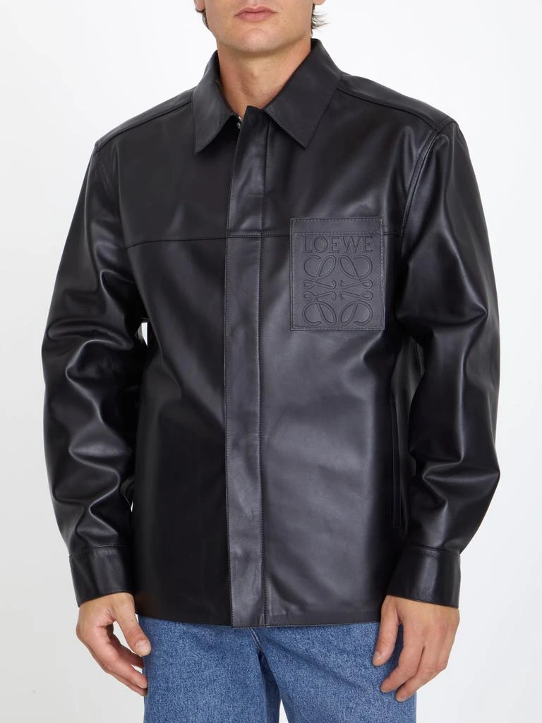 商品Loewe|Black leather jacket,价格¥15106,第2张图片详细描述