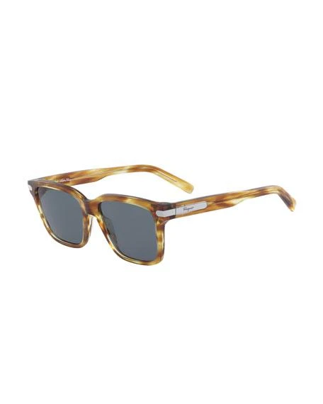 商品Salvatore Ferragamo|Men's Classic Thick Square Sunglasses,价格¥2470,第2张图片详细描述