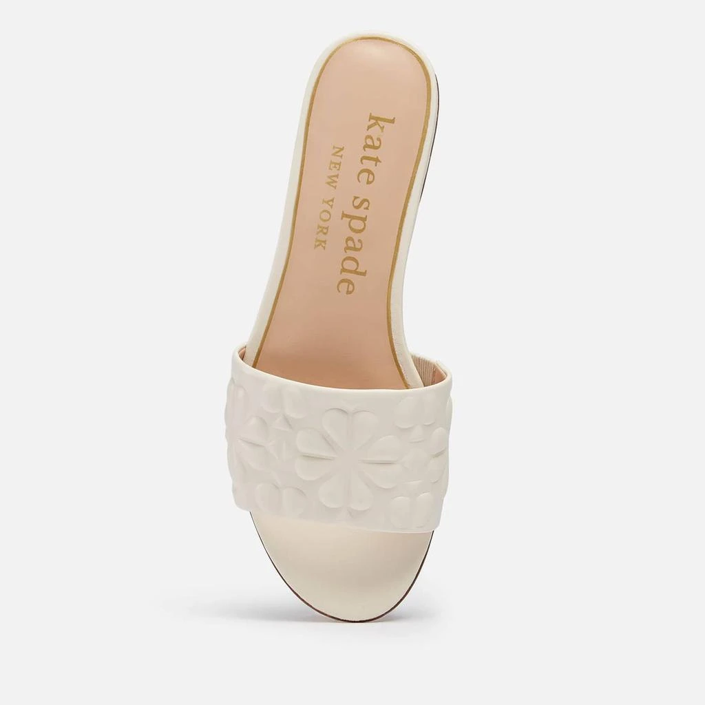 商品Kate Spade|KATE SPADE NEW YORK WOMEN'S EMMIE LEATHER SLIDE SANDALS - PARCHMENT,价格¥847,第3张图片详细描述