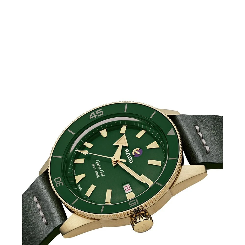 商品Rado|Captain Cook Men's Automatic Green Stainless Steel Strap Watch 42 mm,价格¥21329,第3张图片详细描述