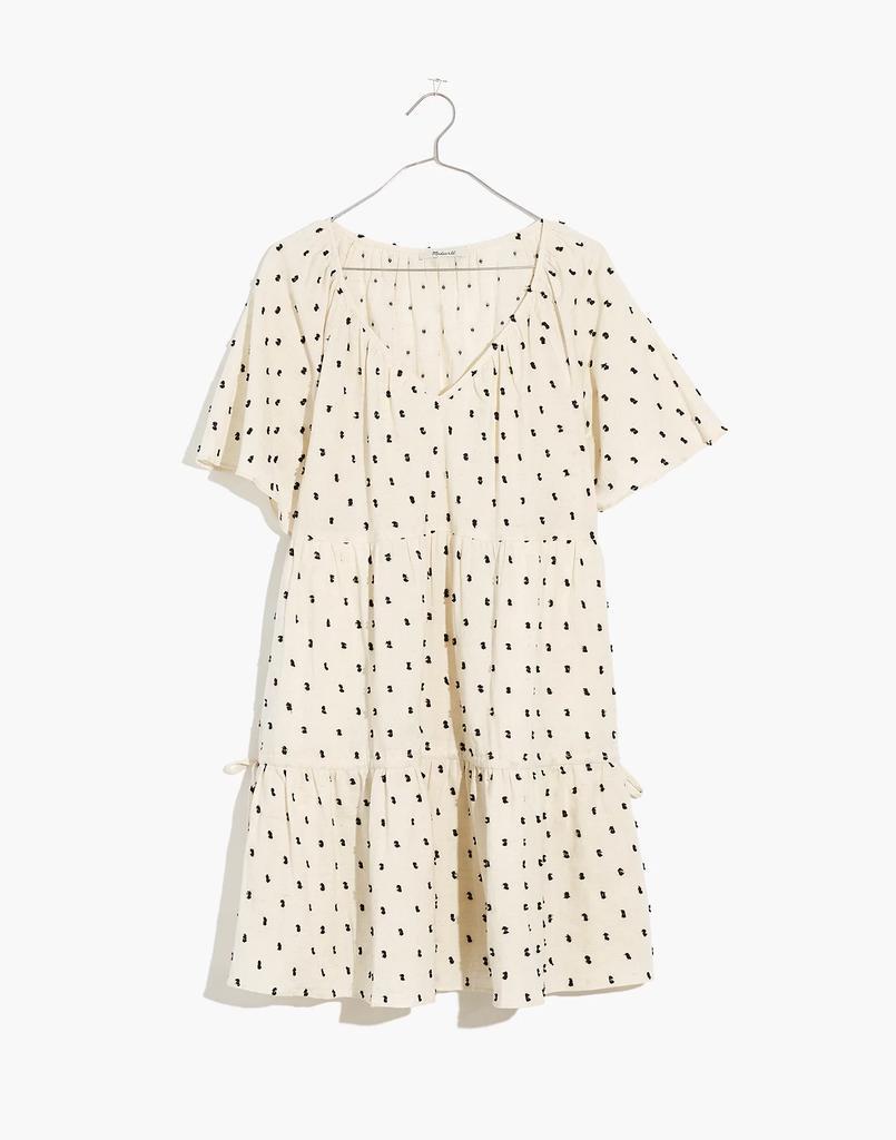 商品Madewell|Cotton-Linen Lorelei Mini Dress in Clip Dot,价格¥552,第7张图片详细描述