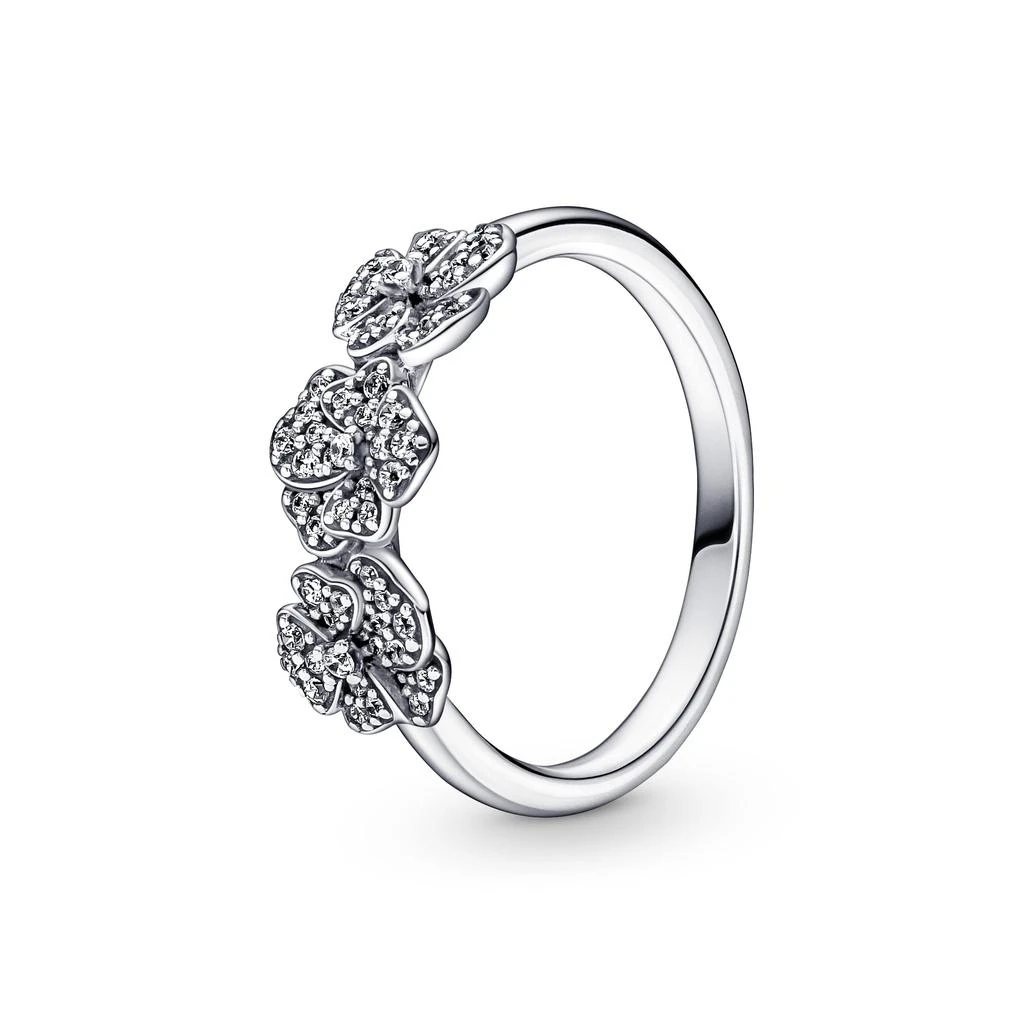 商品PANDORA|Triple Pansy Flower Ring,价格¥635,第1张图片