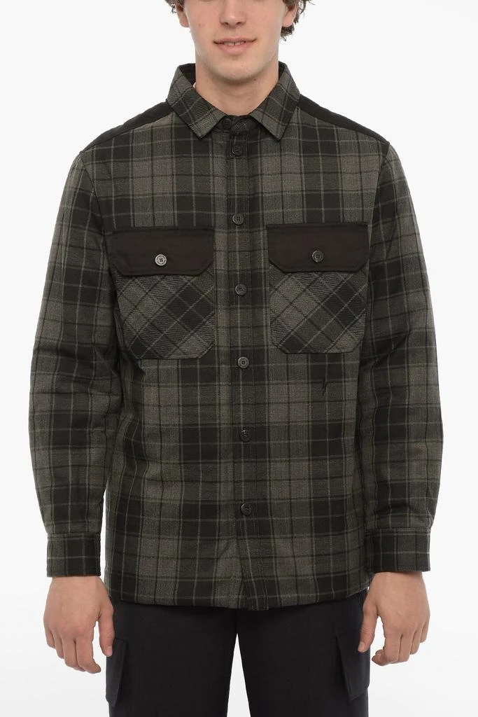 商品Neil Barrett|Checked Padded Overshirt with Double Breast Pocket,价格¥3071,第1张图片