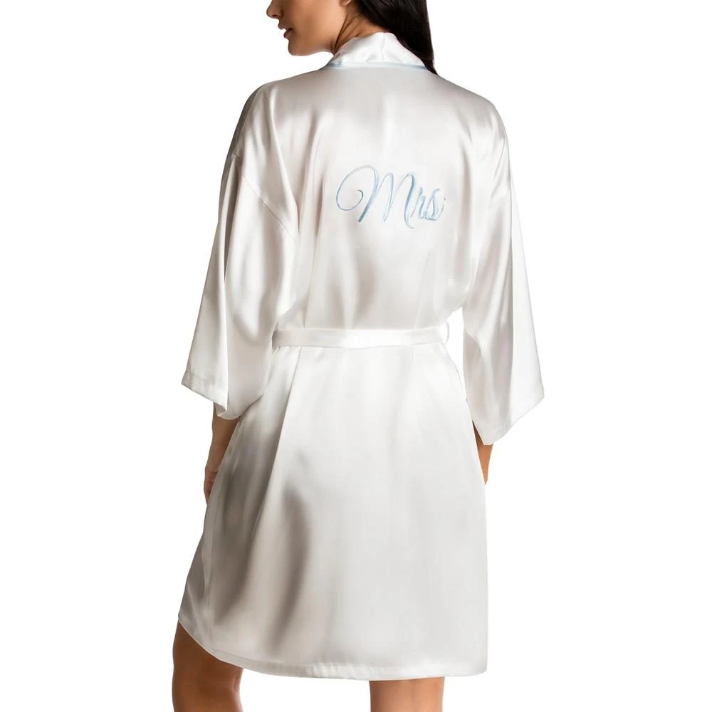 商品Linea Donatella|'Mrs' Satin Wrap Bridal Robe, Chemise Nightgown Set,价格¥522,第2张图片详细描述