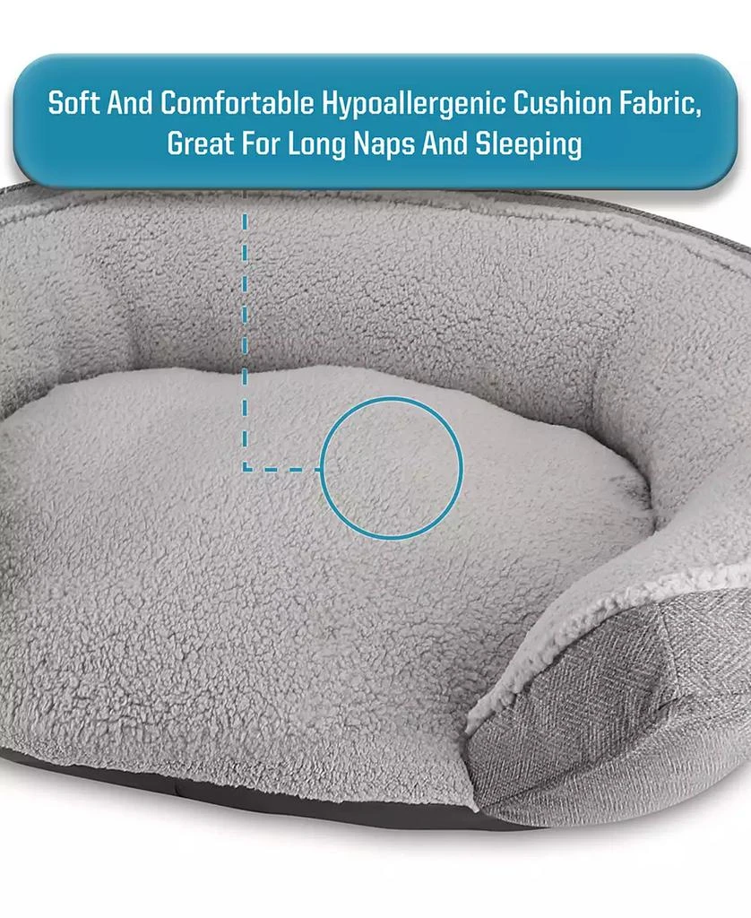 商品Macy's|Arlee Step In Oval Round Cuddler Pet Dog Bed,价格¥1866,第2张图片详细描述