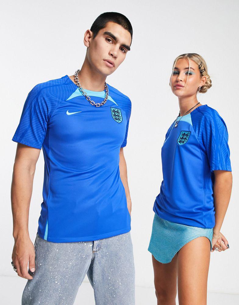 Nike Football World Cup 2022 England unisex t-shirt in blue商品第2张图片规格展示