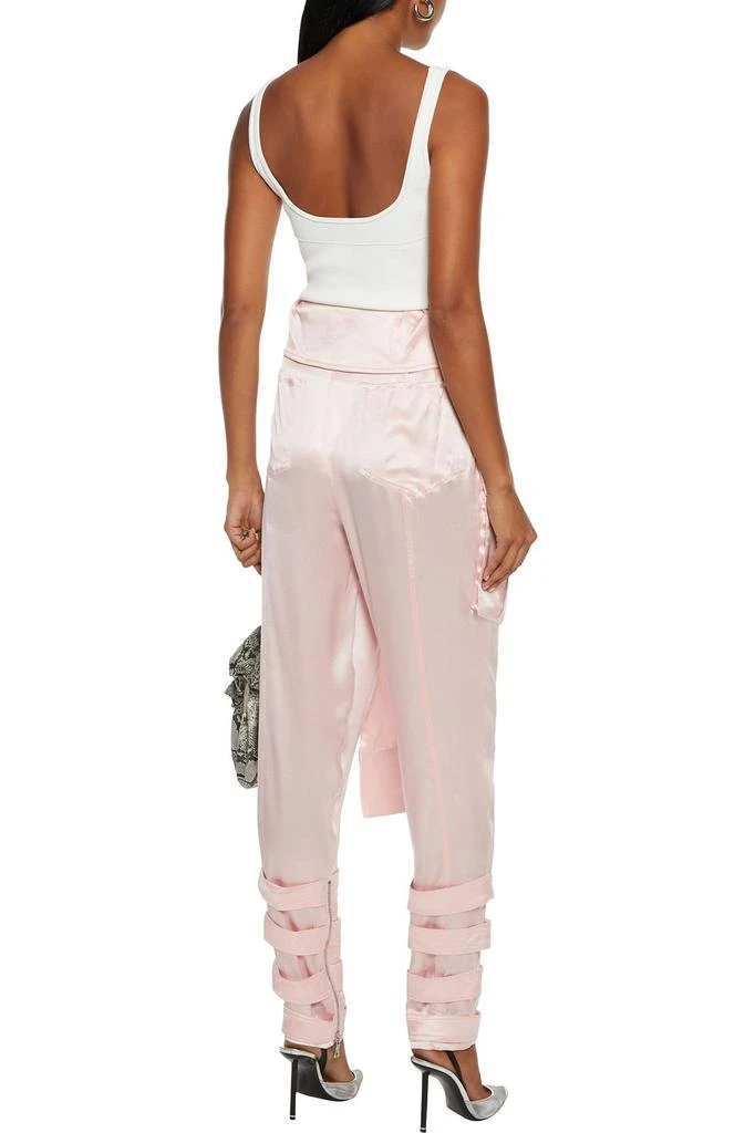商品Balmain|Belted zip-detailed silk-satin tapered pants,价格¥5182,第1张图片