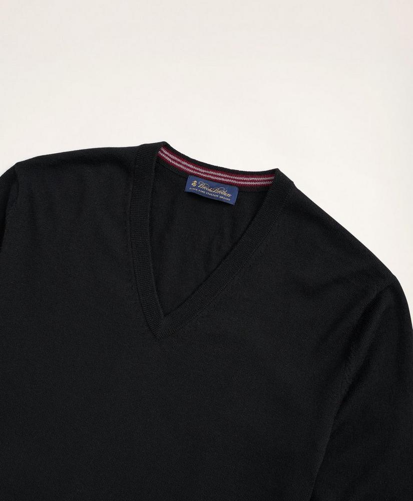 商品Brooks Brothers|Merino Wool V-Neck Sweater,价格¥358,第4张图片详细描述