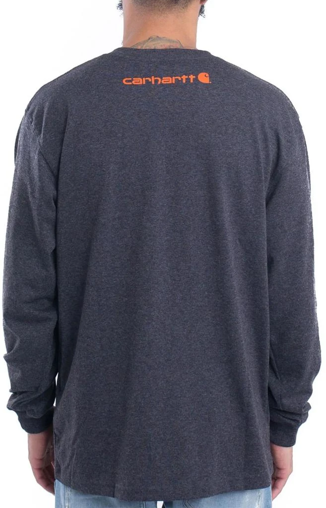 商品Carhartt|(K231) Signature Sleeve Logo L/S Shirt - Carbon Heather,价格¥87,第3张图片详细描述