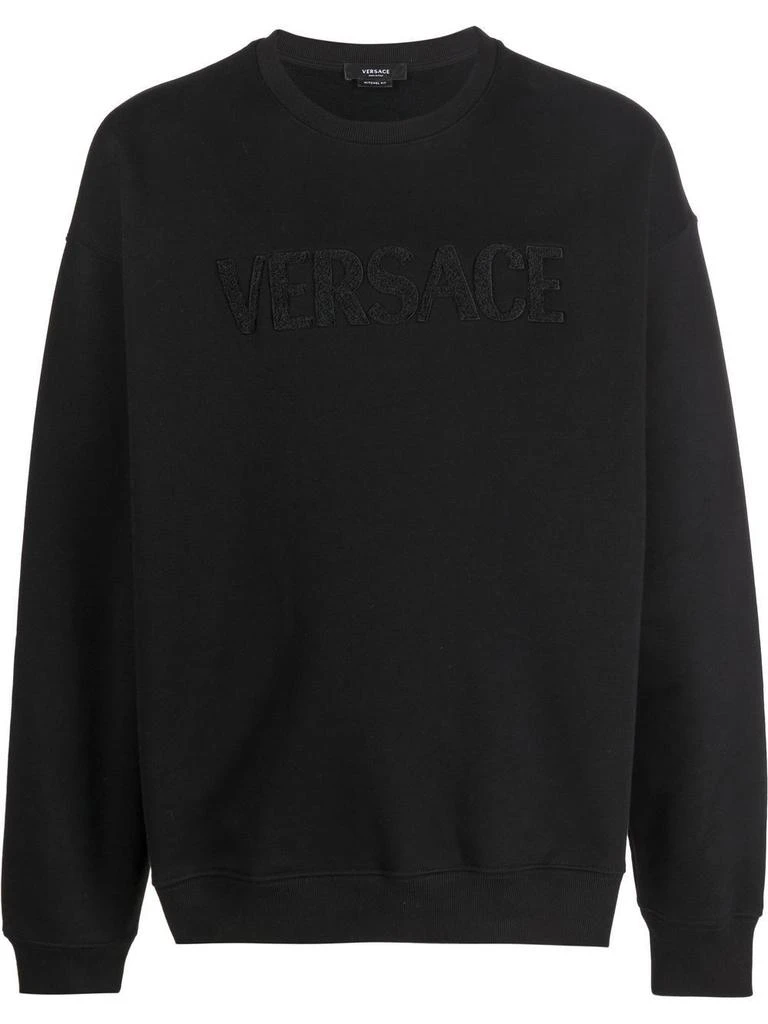 商品Versace|Versace men's black cotton sweatshirt,价格¥4863,第1张图片