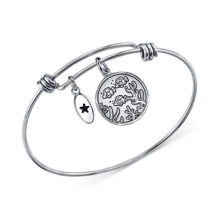 商品Unwritten|"Best Friends Swim Together" Bangle Bracelet in Stainless Steel and Silver-Plate,价格¥104,第1张图片