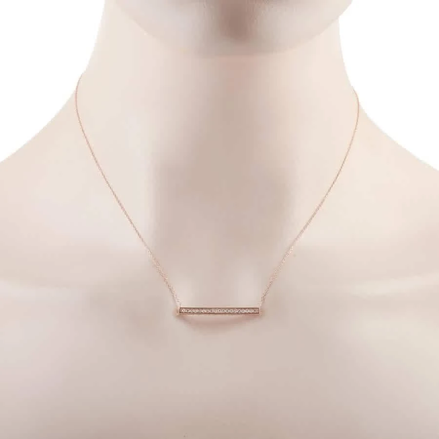 商品LB Exclusive|14K Rose Gold 0.25ct Diamond Bar Necklace,价格¥3527,第2张图片详细描述