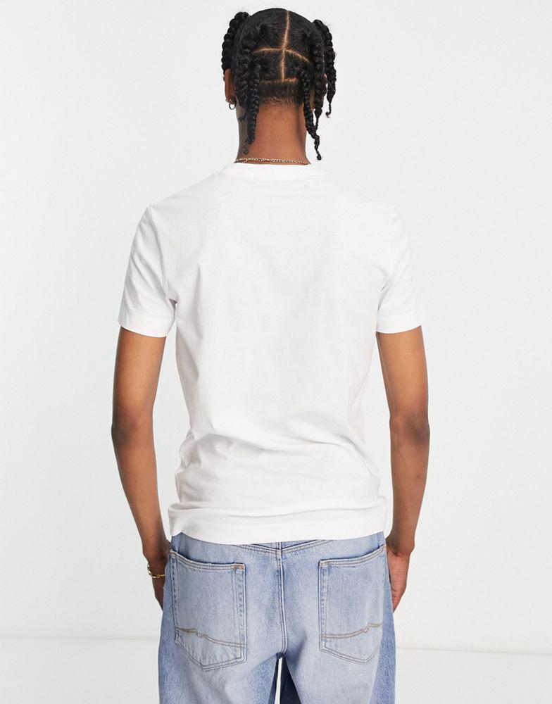 Calvin Klein Jeans stacked logo t-shirt in white商品第2张图片规格展示