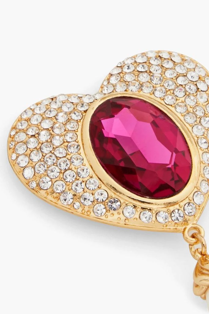 商品Kenneth Jay Lane|Gold-tone, crystal and faux pearl brooch,价格¥336,第3张图片详细描述