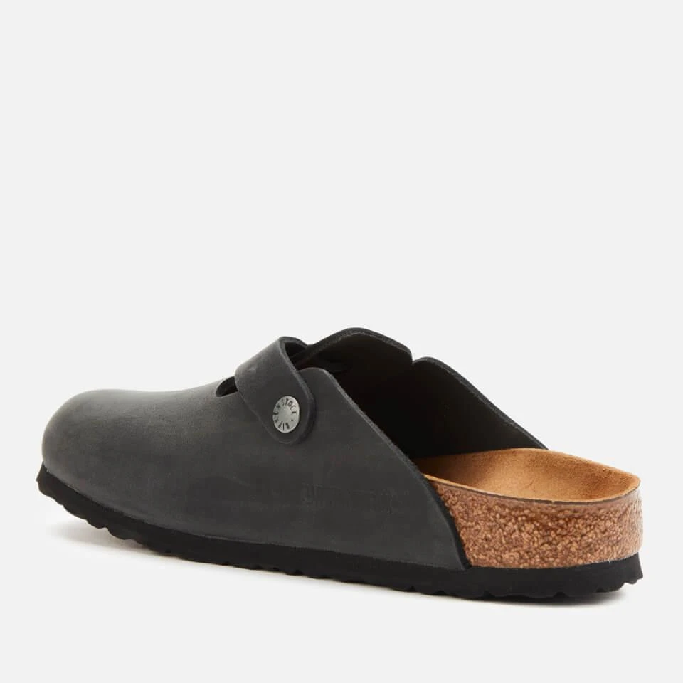 商品Birkenstock|BIRKENSTOCK WOMEN'S BOSTON OILED LEATHER MULES - BLACK,价格¥1259,第2张图片详细描述