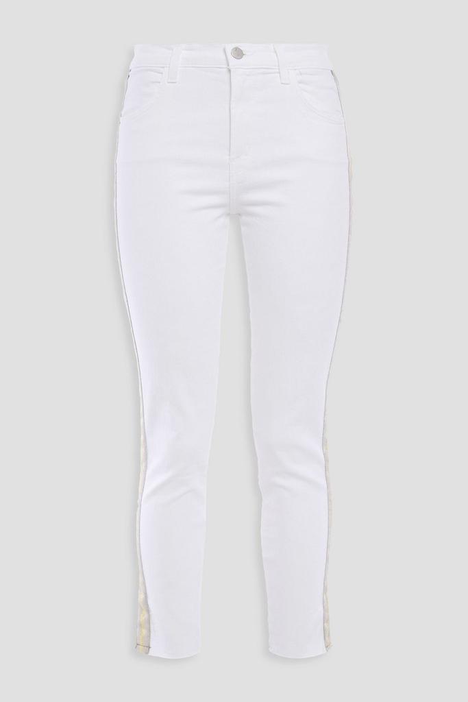 Alana grosgrain-trimmed high-rise skinny jeans商品第3张图片规格展示
