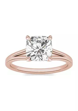 商品Charles & Colvard|Colvard Charles Colvard 2.06 Ct. T.w. Lab Created Cushion Cut Moissanite Solitaire Ring In 14K Gold,价格¥9156,第1张图片