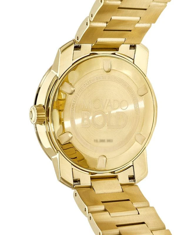 商品Movado|Movado Bold Yellow Gold Tone Men's Watch 3600258,价格¥4086,第3张图片详细描述