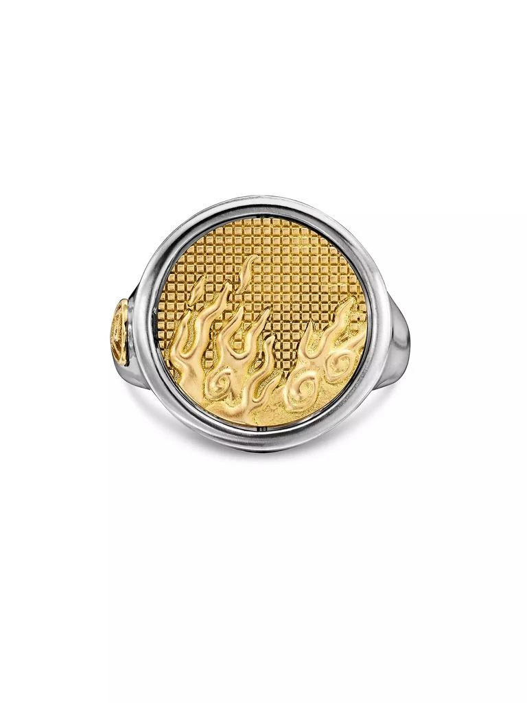 商品David Yurman|Water and Fire Duality Signet Ring in Sterling Silver,价格¥21733,第5张图片详细描述