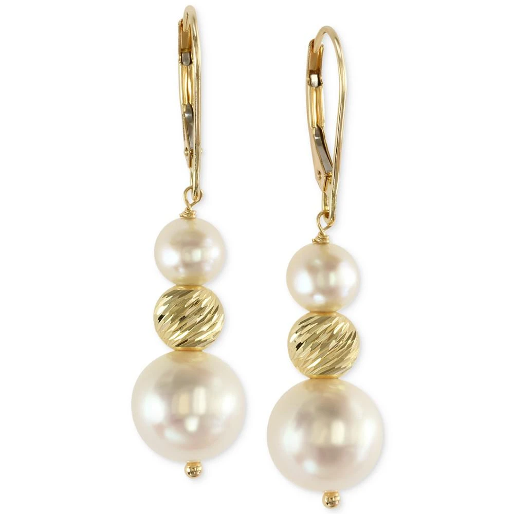 商品Effy|EFFY® Cultured Freshwater Pearl Drop Earrings in 14k Gold (5-1/2mm and 11mm),价格¥4461,第1张图片