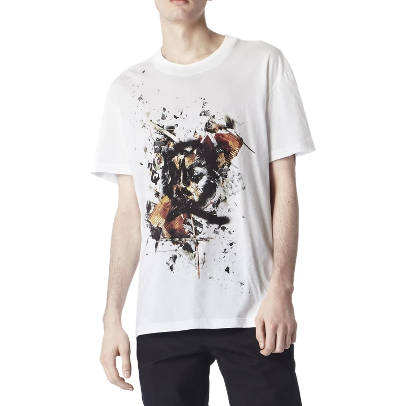 Alexander McQueen 亚历山大·麦昆 男士白色印花棉T恤 291571-RER46-9000 商品