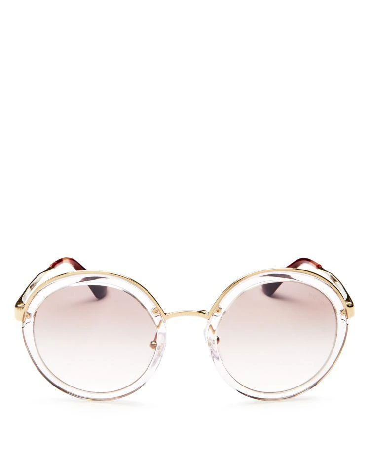 商品Prada|Mirrored Round Sunglasses, 54mm,价格¥2961,第1张图片