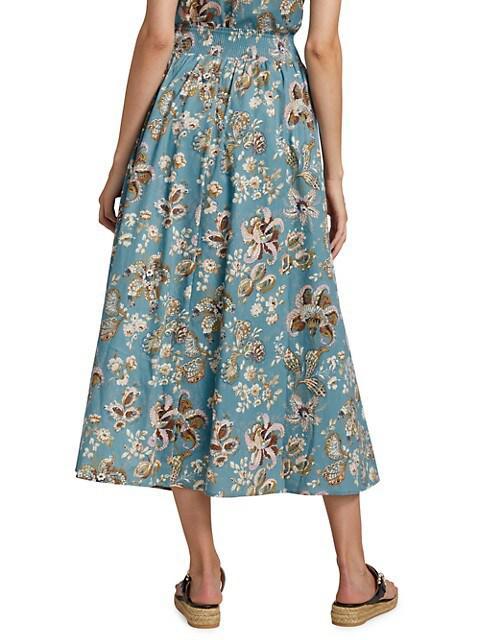 商品Tahari|Dream Garden Cotton Midi Skirt,价格¥2545,第7张图片详细描述