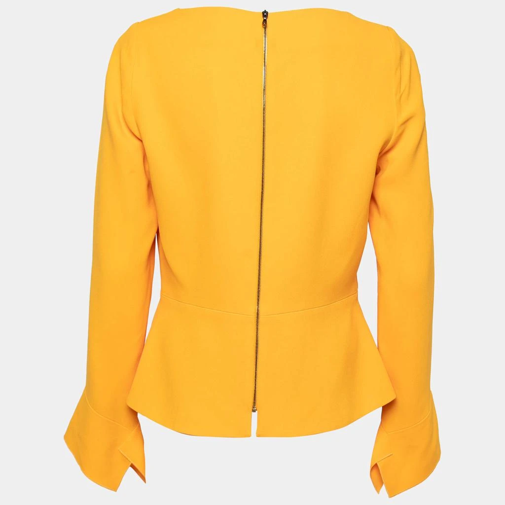 商品[二手商品] ROLAND MOURET|Roland Mouret Yellow Crepe Asymmetric Neck Top L,价格¥1154,第2张图片详细描述