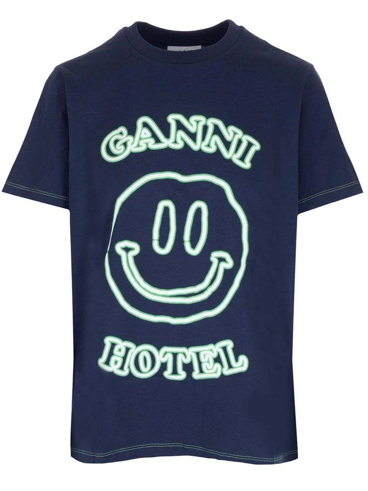 商品Ganni|Ganni Logo Printed Crewneck T-Shirt,价格¥638,第1张图片