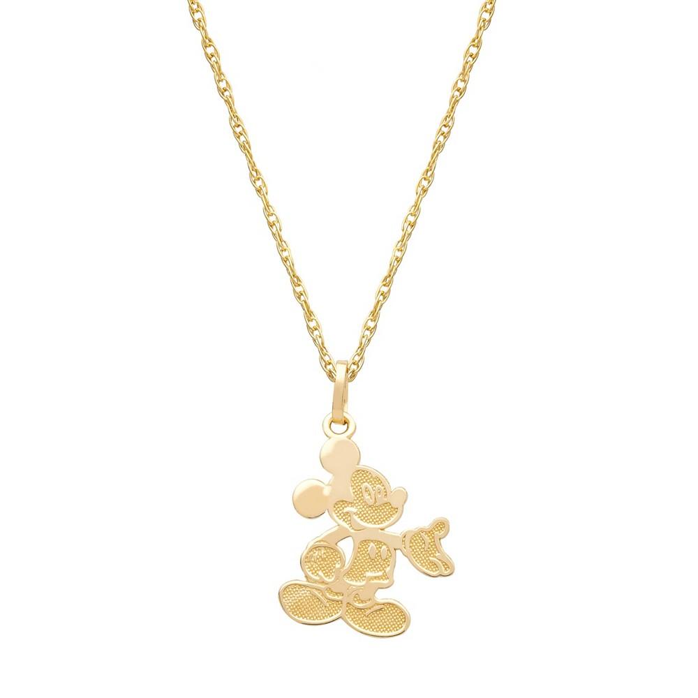 Children's Mickey Mouse 15" Pendant Necklace in 14k Gold商品第3张图片规格展示
