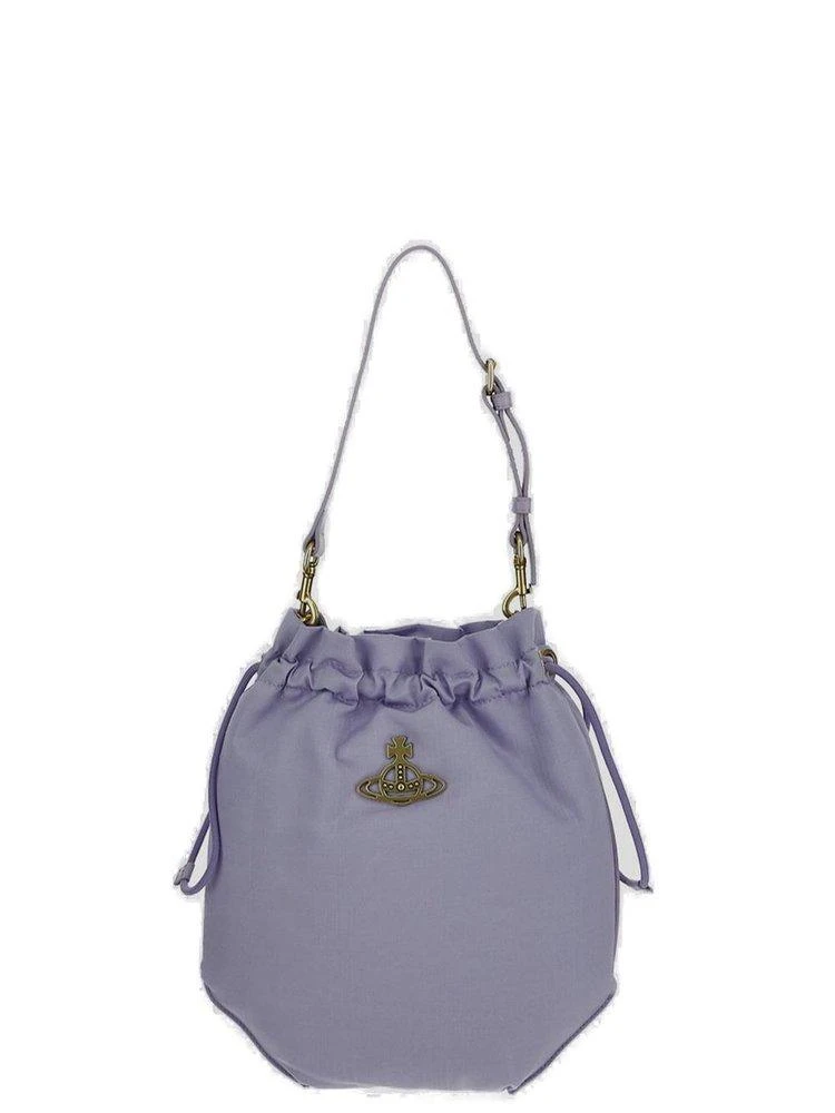 商品Vivienne Westwood|Vivienne Westwood Moire Drawstring Shoulder Bag,价格¥2552,第1张图片