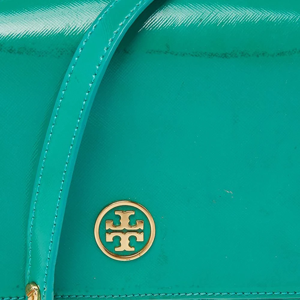 商品[二手商品] Tory Burch|Tory Burch Green Patent Leather Robinson Chain Crossbody Bag,价格¥813,第5张图片详细描述