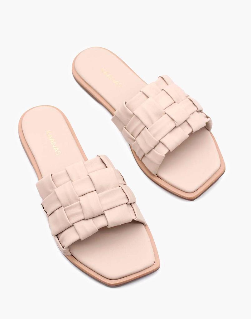 商品Madewell|KAANAS Belinha Basketweave Allover Leather Slide,价格¥1081,第1张图片